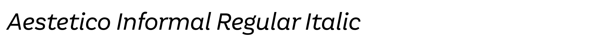 Aestetico Informal Regular Italic image
